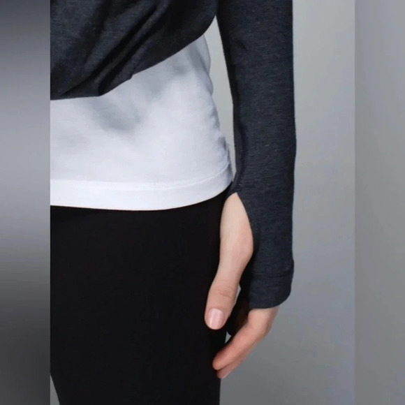 Lululemon Sweater Women’s 4 Iconic Wrap Gray - Picture 5 of 10